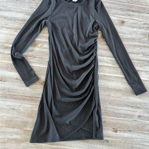 Harper Ribbed Bodycon Dress with Long Sleeves